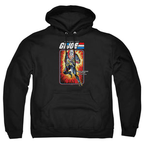 AN OFFCIALLY LICENSED G.I. JOE DESTRO CARD ADULT UNISEX PULLOVER HOODIE BLACK