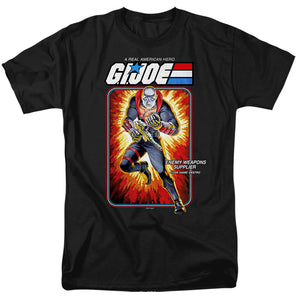 AN OFFCIALLY LICENSED G.I. JOE DESTRO CARD MEN'S REGULAR FIT T-SHIRT BLACK