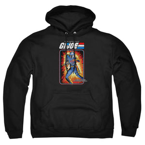 AN OFFCIALLY LICENSED G.I. JOE COBRA COMMANDER CARD ADULT UNISEX PULLOVER HOODIE BLACK