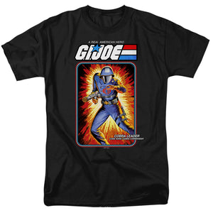 AN OFFCIALLY LICENSED G.I. JOE COBRA COMMANDER CARD MEN'S REGULAR FIT T-SHIRT BLACK