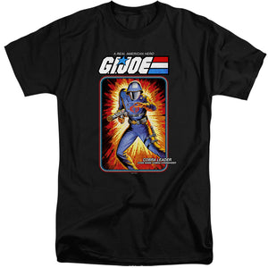 AN OFFCIALLY LICENSED G.I. JOE COBRA COMMANDER CARD MEN'S TALL FIT T-SHIRT BLACK