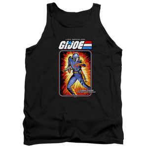 AN OFFCIALLY LICENSED G.I. JOE COBRA COMMANDER CARD ADULT UNISEX TANK TOP BLACK