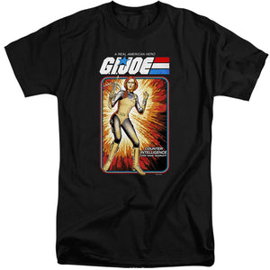 AN OFFCIALLY LICENSED G.I. JOE SCARLETT CARD MEN'S TALL FIT T-SHIRT BLACK