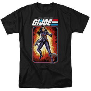 AN OFFCIALLY LICENSED G.I. JOE BARONESS CARD MEN'S REGULAR FIT T-SHIRT BLACK