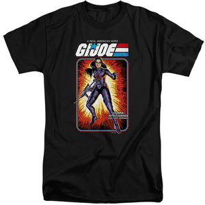 AN OFFCIALLY LICENSED G.I. JOE BARONESS CARD MEN'S TALL FIT T-SHIRT BLACK