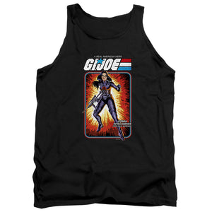 AN OFFCIALLY LICENSED G.I. JOE BARONESS CARD ADULT UNISEX TANK TOP BLACK