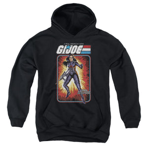AN OFFCIALLY LICENSED G.I. JOE BARONESS CARD YOUTH HOODIE BLACK