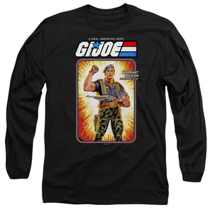 AN OFFCIALLY LICENSED G.I. JOE FLINT CARD MEN'S LONG SLEEVE T-SHIRT BLACK