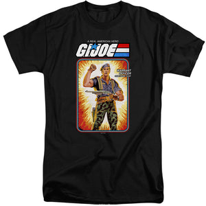 AN OFFCIALLY LICENSED G.I. JOE FLINT CARD MEN'S TALL FIT T-SHIRT BLACK