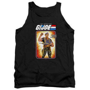 AN OFFCIALLY LICENSED G.I. JOE FLINT CARD ADULT UNISEX TANK TOP BLACK