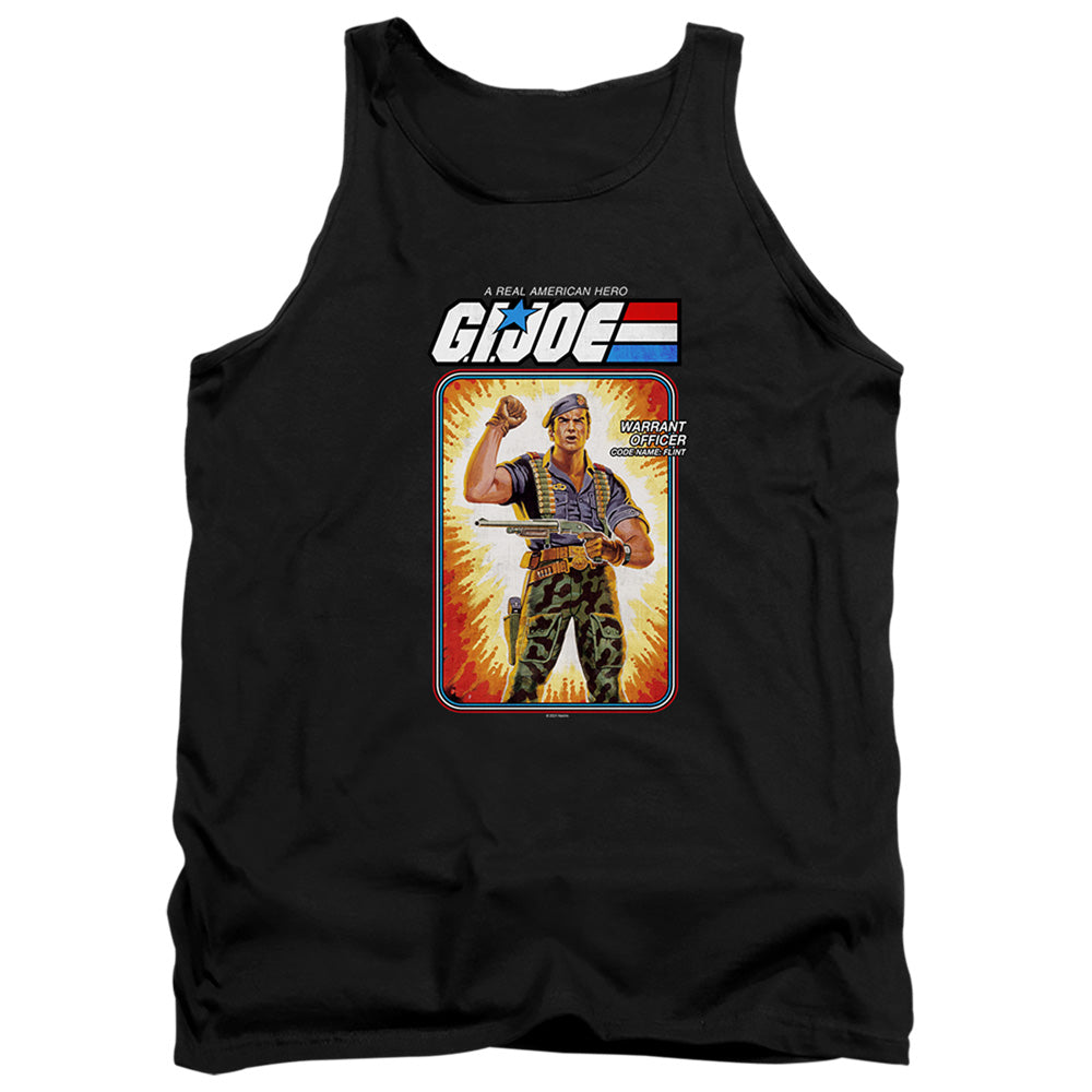 AN OFFCIALLY LICENSED G.I. JOE FLINT CARD ADULT UNISEX TANK TOP BLACK