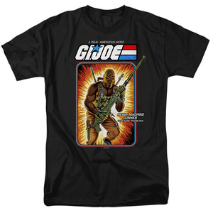 AN OFFCIALLY LICENSED G.I. JOE ROADBLOCK CARD MEN'S REGULAR FIT T-SHIRT BLACK