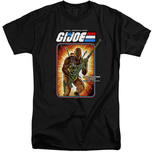 AN OFFCIALLY LICENSED G.I. JOE ROADBLOCK CARD MEN'S TALL FIT T-SHIRT BLACK