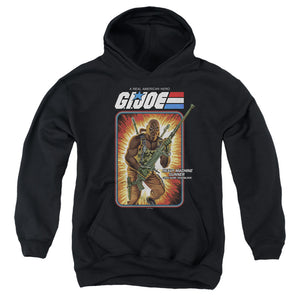 AN OFFCIALLY LICENSED G.I. JOE ROADBLOCK CARD YOUTH HOODIE BLACK