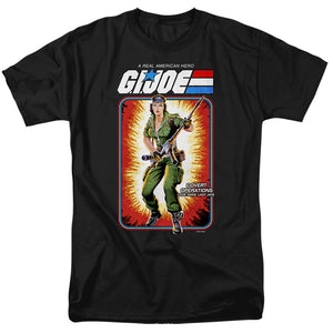 AN OFFCIALLY LICENSED G.I. JOE LADY JAYE CARD MEN'S REGULAR FIT T-SHIRT BLACK