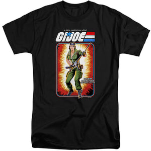AN OFFCIALLY LICENSED G.I. JOE LADY JAYE CARD MEN'S TALL FIT T-SHIRT BLACK