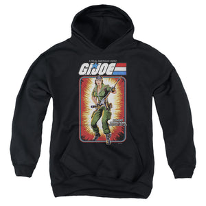 AN OFFCIALLY LICENSED G.I. JOE LADY JAYE CARD YOUTH HOODIE BLACK