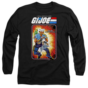 AN OFFCIALLY LICENSED G.I. JOE SHIPWRECK CARD MEN'S LONG SLEEVE T-SHIRT BLACK