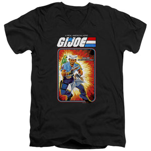AN OFFCIALLY LICENSED G.I. JOE SHIPWRECK CARD MEN'S V-NECK T-SHIRT BLACK