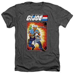 AN OFFCIALLY LICENSED G.I. JOE SHIPWRECK CARD MEN'S HEATHER T-SHIRT CHARCOAL