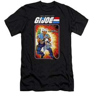 AN OFFCIALLY LICENSED G.I. JOE SHIPWRECK CARD MEN'S PREMIUM SLIM FIT T-SHIRT BLACK