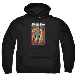 AN OFFCIALLY LICENSED G.I. JOE STALKER CARD ADULT UNISEX PULLOVER HOODIE BLACK
