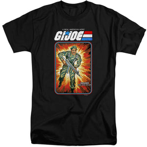 AN OFFCIALLY LICENSED G.I. JOE STALKER CARD MEN'S TALL FIT T-SHIRT BLACK