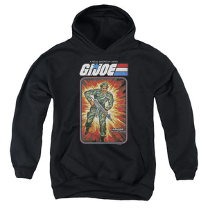AN OFFCIALLY LICENSED G.I. JOE STALKER CARD YOUTH HOODIE BLACK