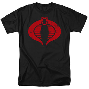 AN OFFCIALLY LICENSED G.I. JOE COBRA LOGO MEN'S REGULAR FIT T-SHIRT BLACK