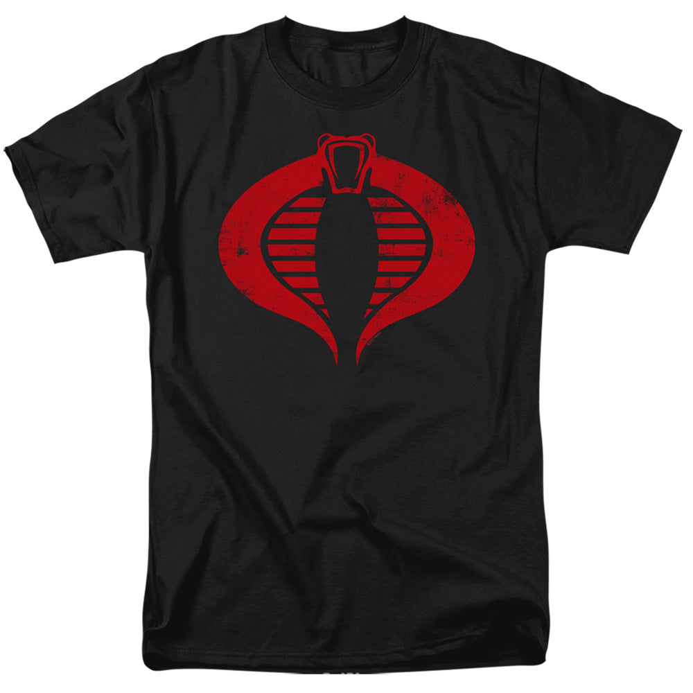 AN OFFCIALLY LICENSED G.I. JOE COBRA LOGO MEN'S REGULAR FIT T-SHIRT BLACK