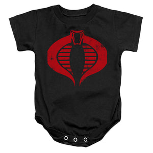 AN OFFCIALLY LICENSED G.I. JOE COBRA LOGO BABY BODYSUIT BLACK