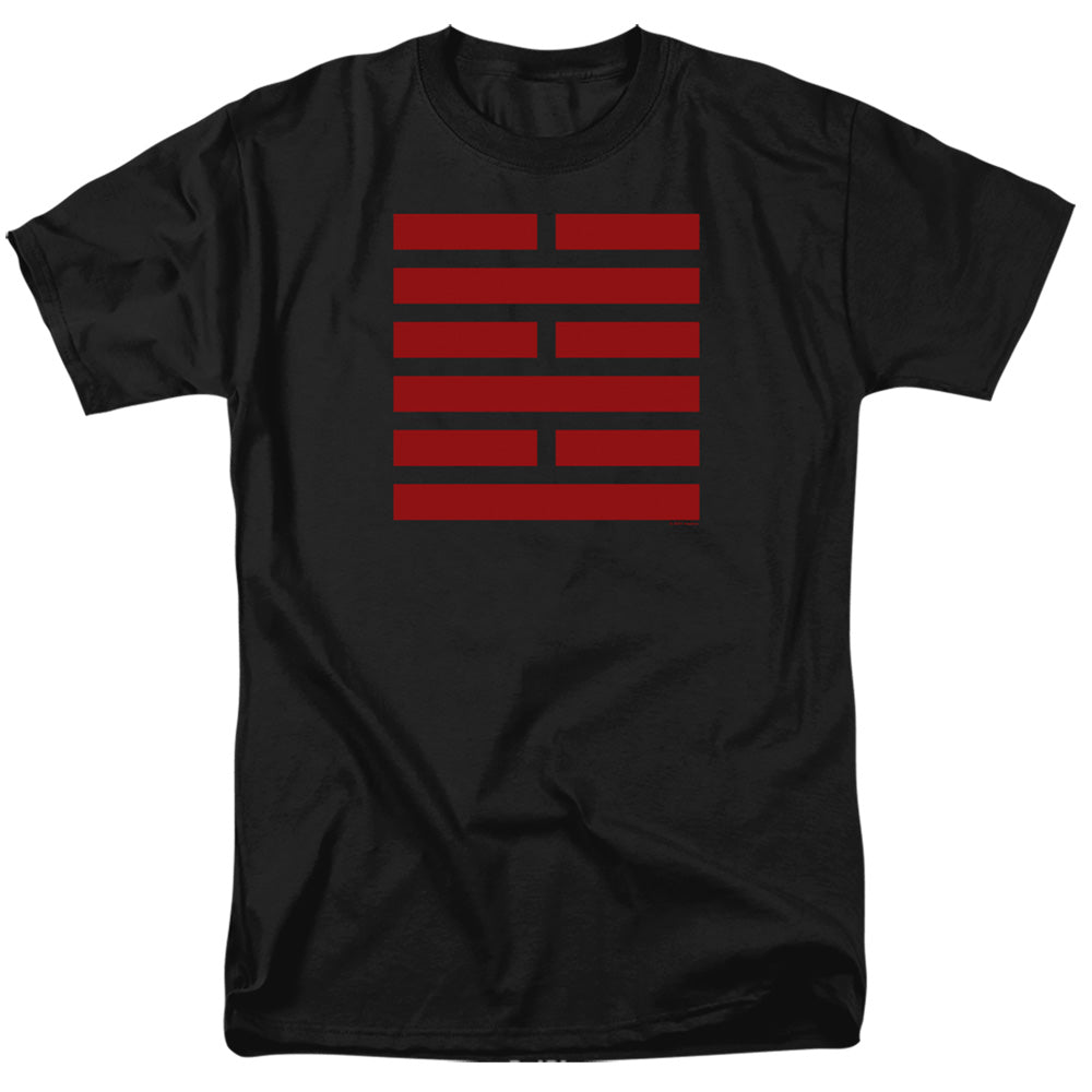 AN OFFCIALLY LICENSED G.I. JOE SNAKE EYES SYMBOL MEN'S REGULAR FIT T-SHIRT BLACK