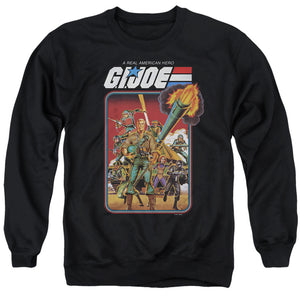 AN OFFCIALLY LICENSED G.I. JOE HERO GROUP ADULT UNISEX CREWNECK SWEATSHIRT BLACK