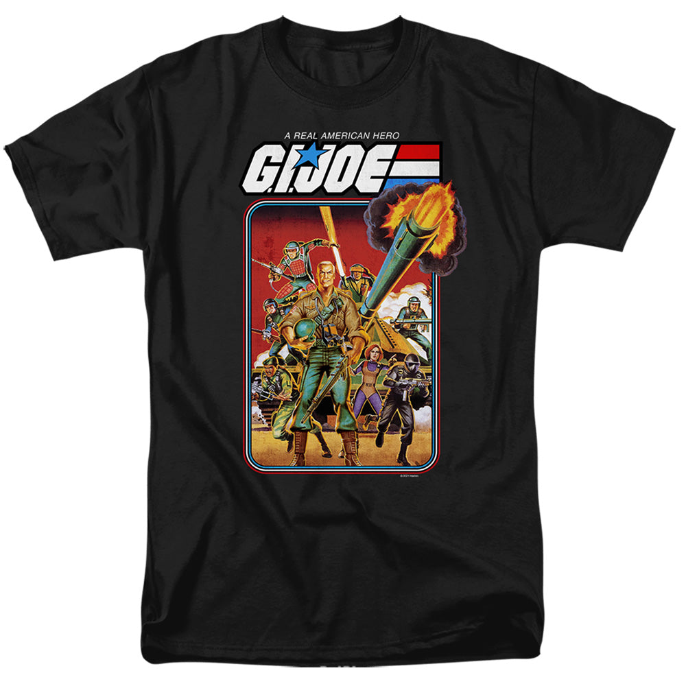 AN OFFCIALLY LICENSED G.I. JOE HERO GROUP MEN'S REGULAR FIT T-SHIRT BLACK