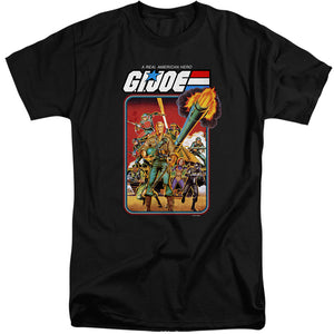 AN OFFCIALLY LICENSED G.I. JOE HERO GROUP MEN'S TALL FIT T-SHIRT BLACK
