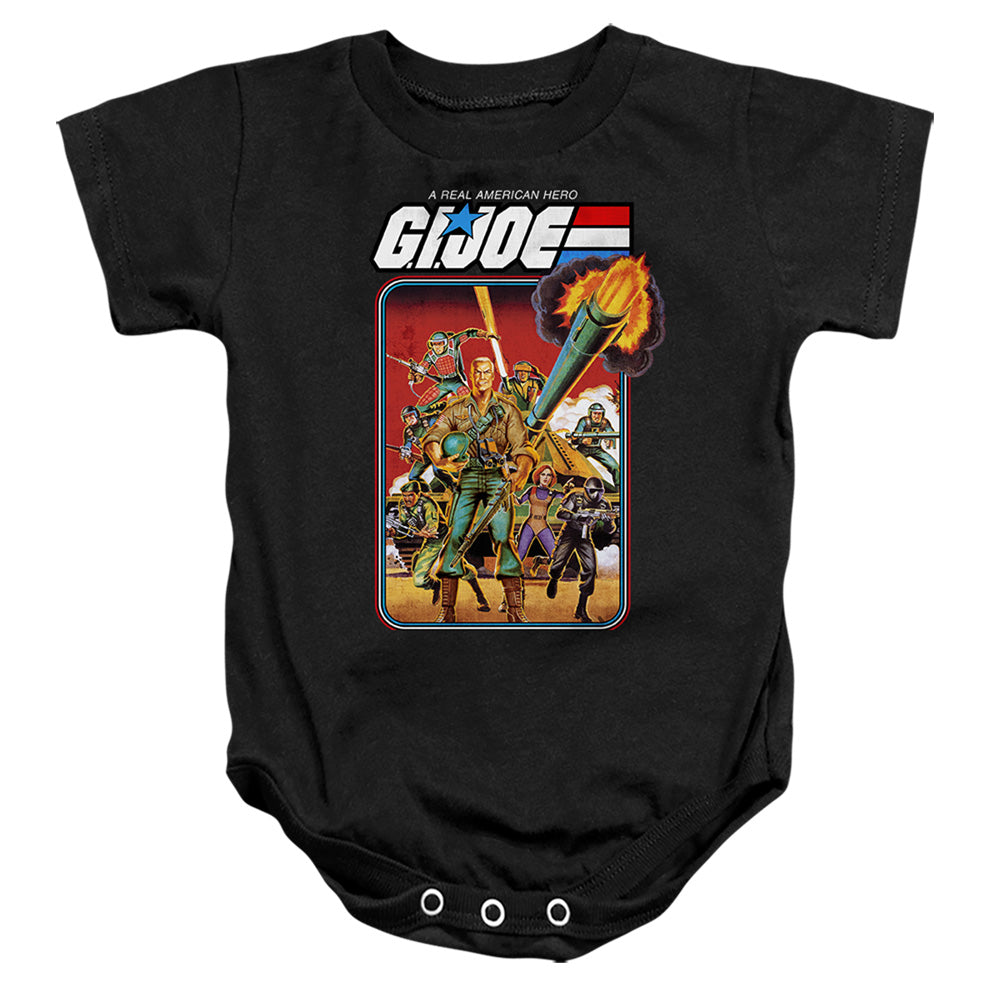 AN OFFCIALLY LICENSED G.I. JOE HERO GROUP BABY BODYSUIT BLACK