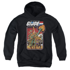 AN OFFCIALLY LICENSED G.I. JOE HERO GROUP YOUTH HOODIE BLACK