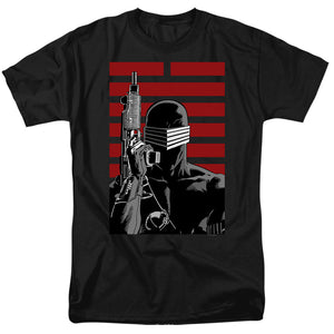 AN OFFCIALLY LICENSED G.I. JOE SNAKE EYES NINJA MEN'S REGULAR FIT T-SHIRT BLACK