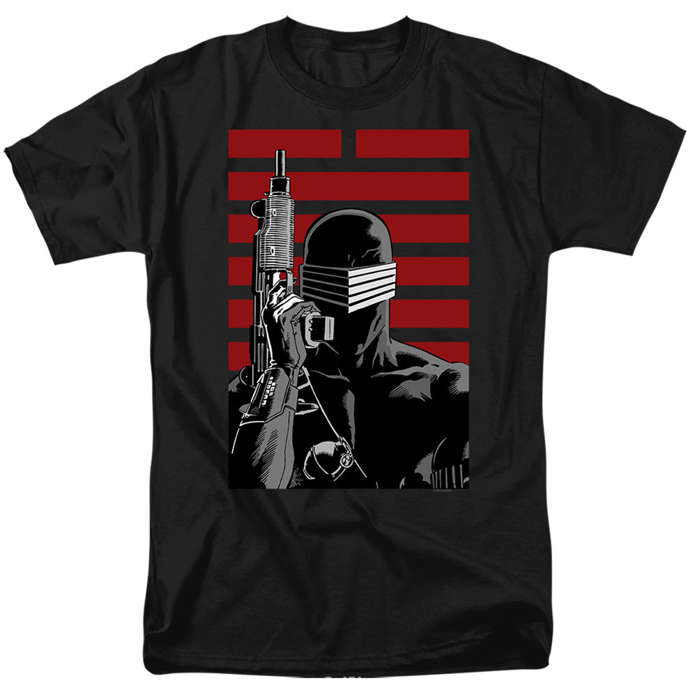 AN OFFCIALLY LICENSED G.I. JOE SNAKE EYES NINJA MEN'S REGULAR FIT T-SHIRT BLACK