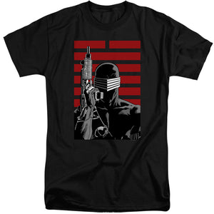 AN OFFCIALLY LICENSED G.I. JOE SNAKE EYES NINJA MEN'S TALL FIT T-SHIRT BLACK