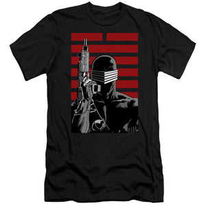 AN OFFCIALLY LICENSED G.I. JOE SNAKE EYES NINJA MEN'S PREMIUM SLIM FIT T-SHIRT BLACK
