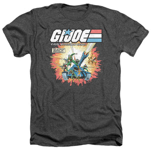 AN OFFCIALLY LICENSED G.I. JOE REAL AMERICAN HERO MEN'S HEATHER T-SHIRT CHARCOAL