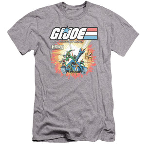 AN OFFCIALLY LICENSED G.I. JOE REAL AMERICAN HERO MEN'S PREMIUM SLIM FIT T-SHIRT ATHLETIC HEATHER