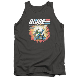 AN OFFCIALLY LICENSED G.I. JOE REAL AMERICAN HERO ADULT UNISEX TANK TOP CHARCOAL