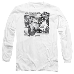 AN OFFCIALLY LICENSED HAMMER HOUSE OF HORROR BRIDE MEN'S LONG SLEEVE T-SHIRT WHITE