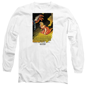 AN OFFCIALLY LICENSED HAMMER HOUSE OF HORROR LA MASCHERA MEN'S LONG SLEEVE T-SHIRT WHITE
