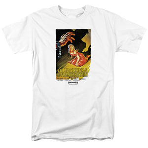 AN OFFCIALLY LICENSED HAMMER HOUSE OF HORROR LA MASCHERA MEN'S REGULAR FIT T-SHIRT WHITE