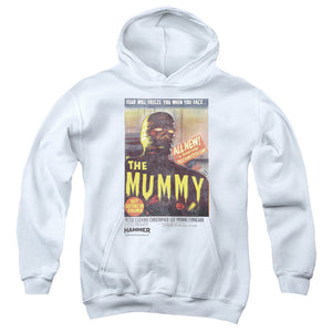 AN OFFCIALLY LICENSED HAMMER HOUSE OF HORROR THE MUMMY YOUTH HOODIE WHITE