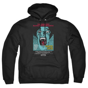 AN OFFCIALLY LICENSED HAMMER HOUSE OF HORROR VAMPIRE CIRCUS DARK ADULT UNISEX PULLOVER HOODIE BLACK