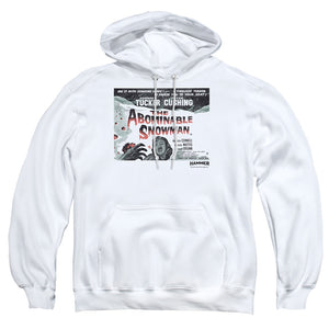AN OFFCIALLY LICENSED HAMMER HOUSE OF HORROR ABOMINABLE ADULT UNISEX PULLOVER HOODIE WHITE